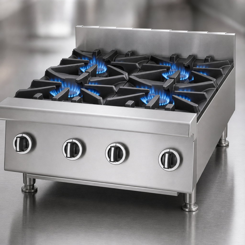 Eight Performer Pro Open Burners