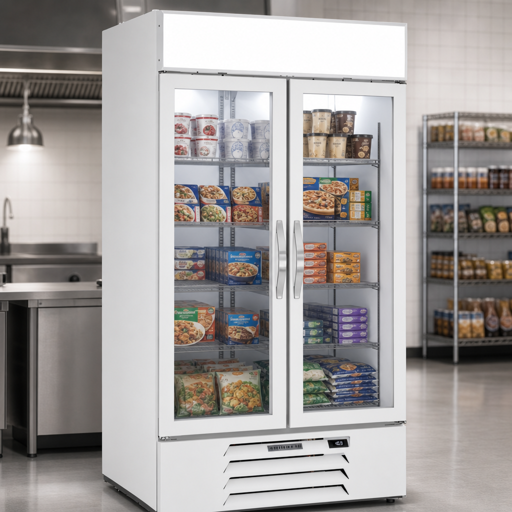 Two-Section Glass Door Merchandiser