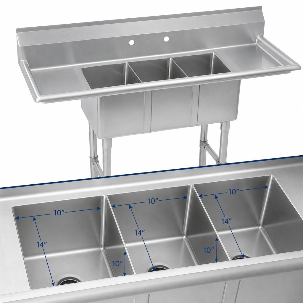 Three-Compartment Basin
