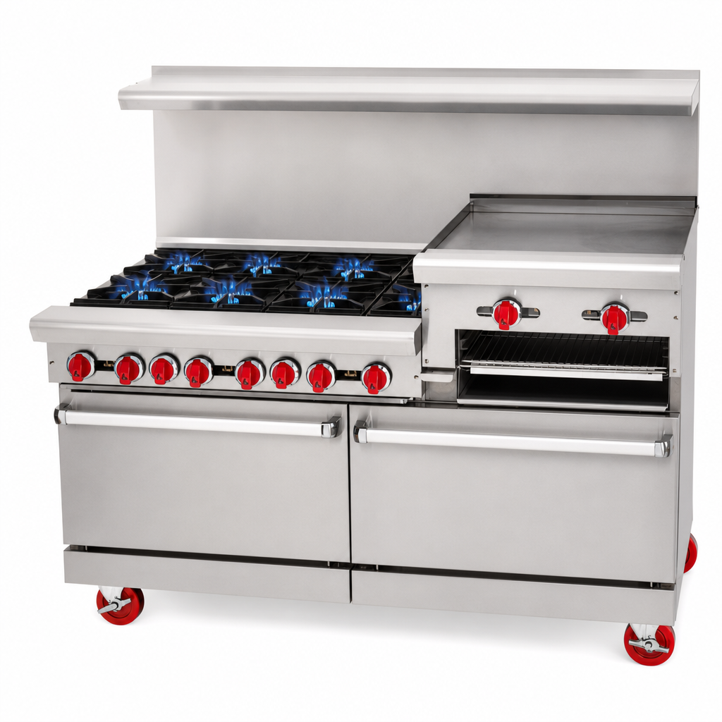 Eight Open Burners