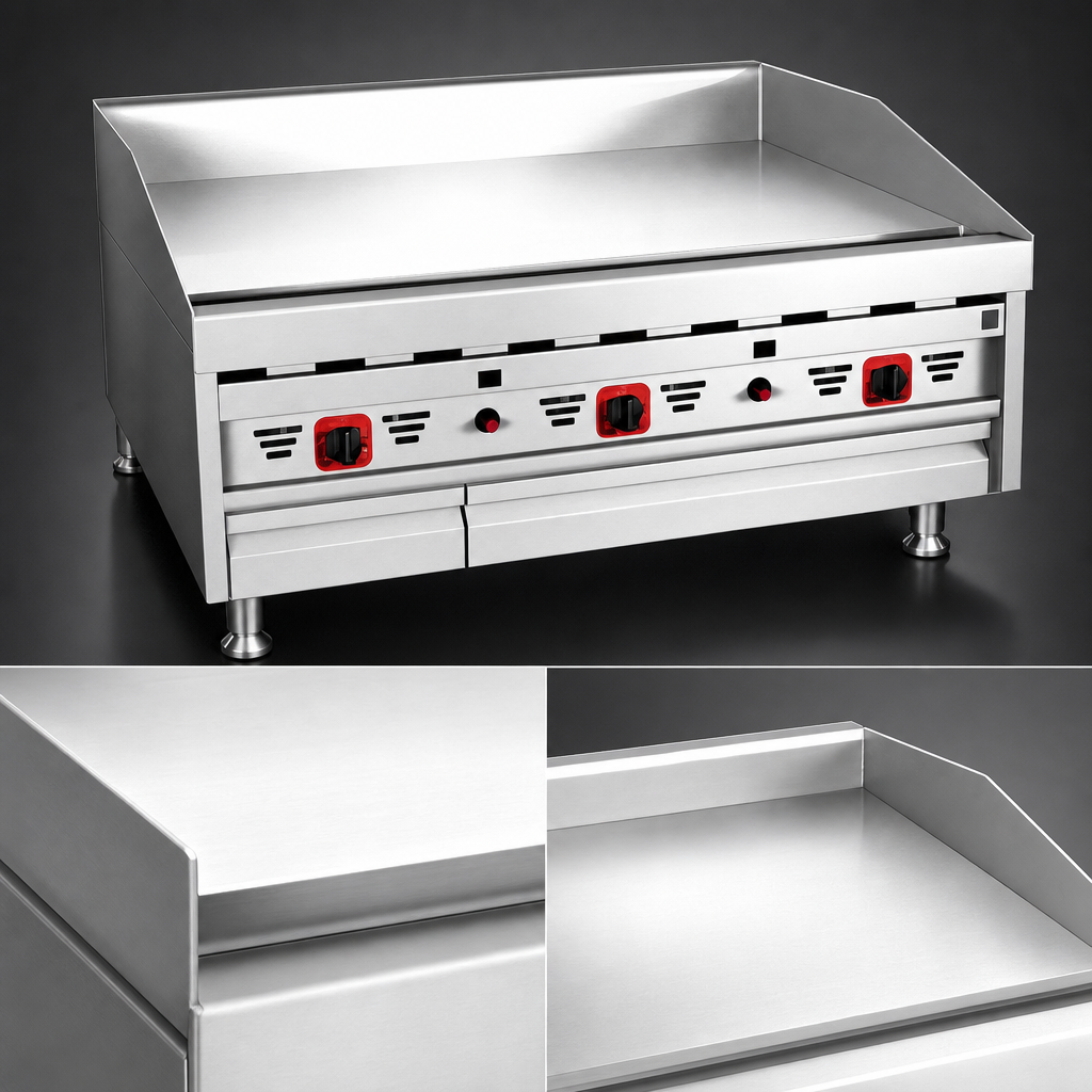 1-Inch Polished Steel Griddle Plate