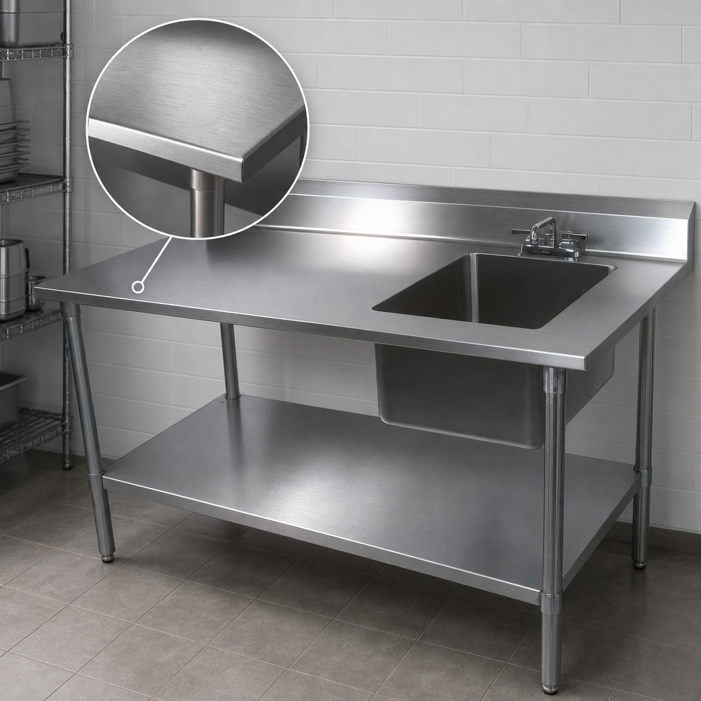 16-Gauge Stainless Steel Top