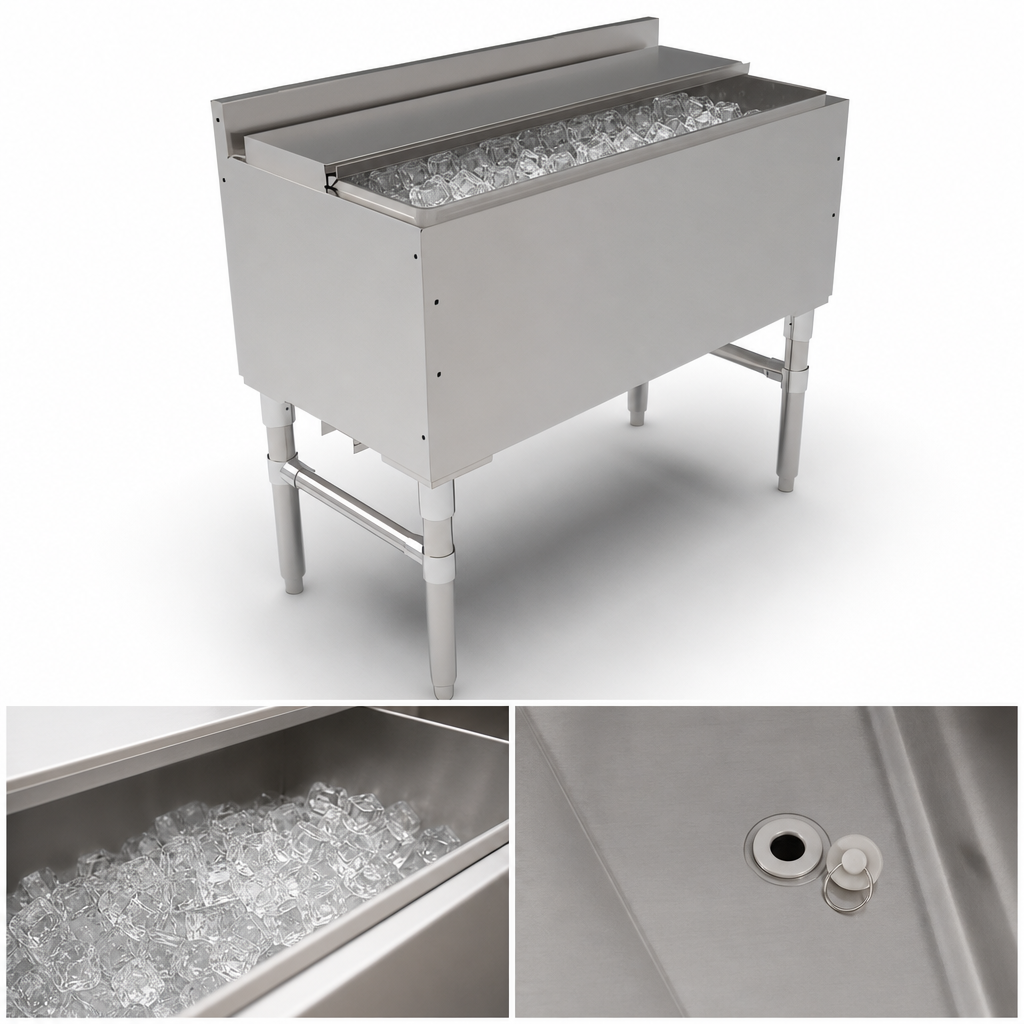 Insulated Ice Bin With Drain