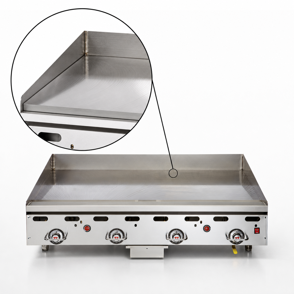 1-Inch Polished Steel Griddle Plate