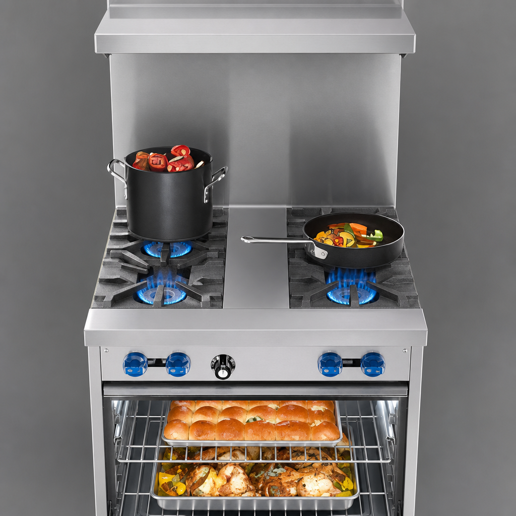 Four Open Burners
