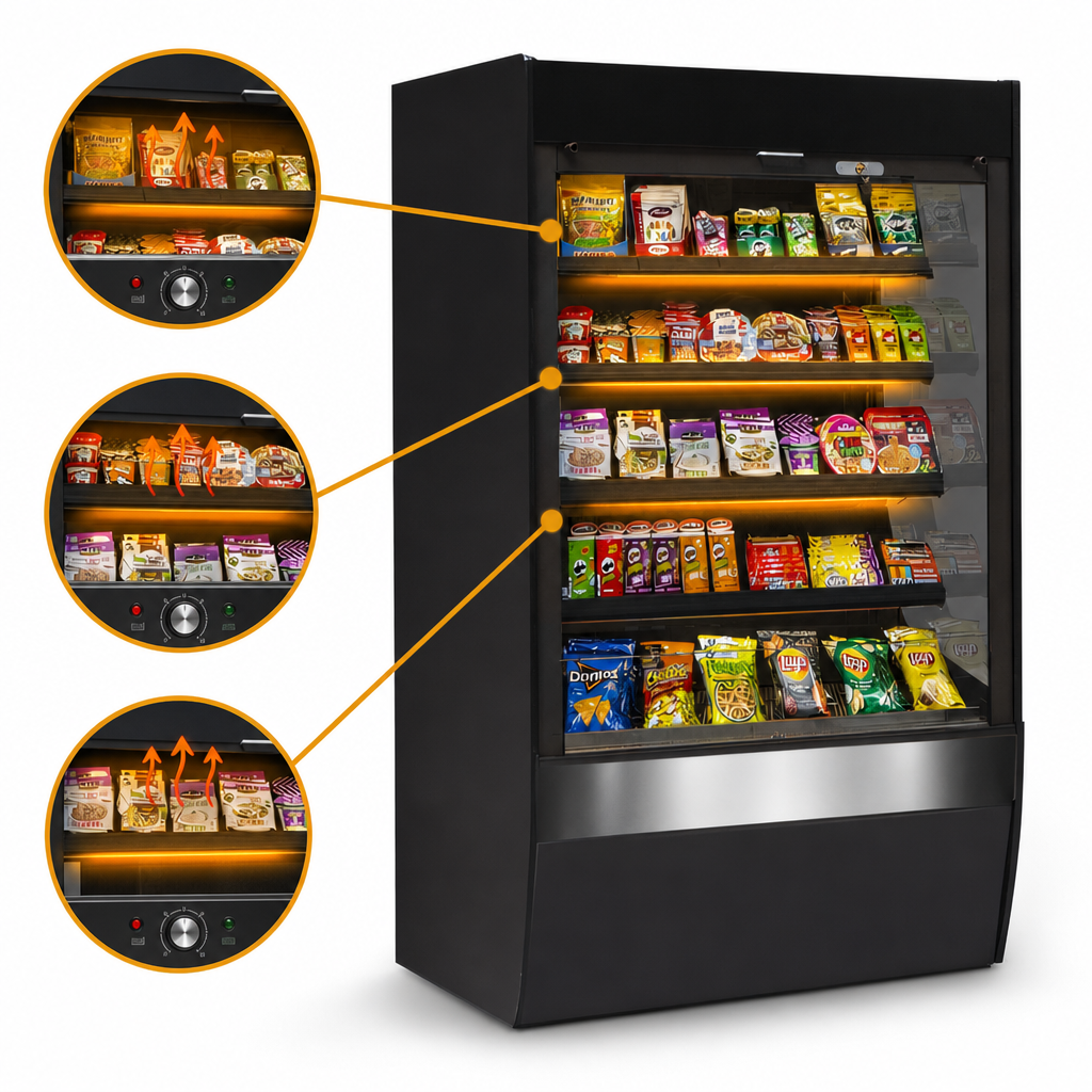 Three Independently Controlled Heated Shelves
