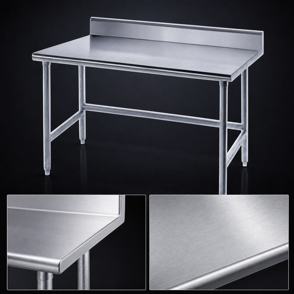 16-Gauge 304 Stainless Steel Top