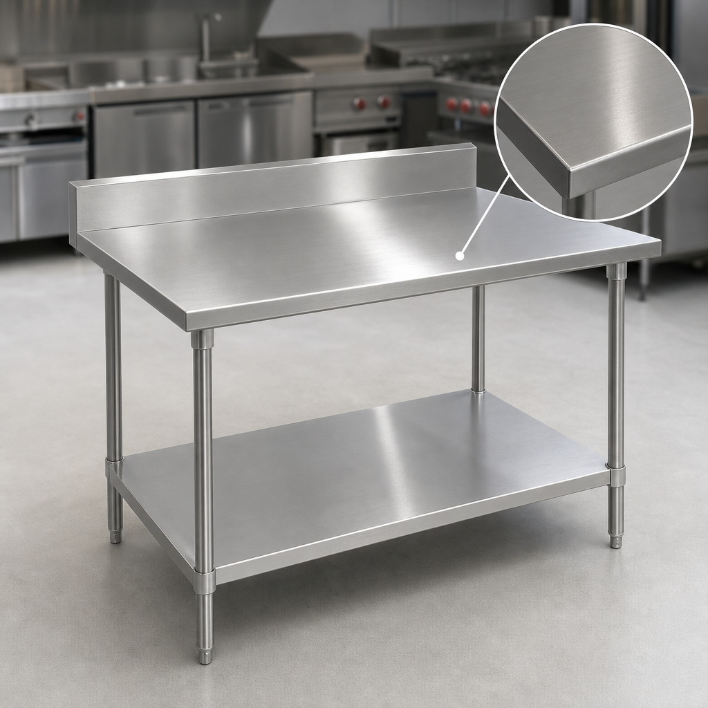 16-Gauge 304 Stainless Steel Top