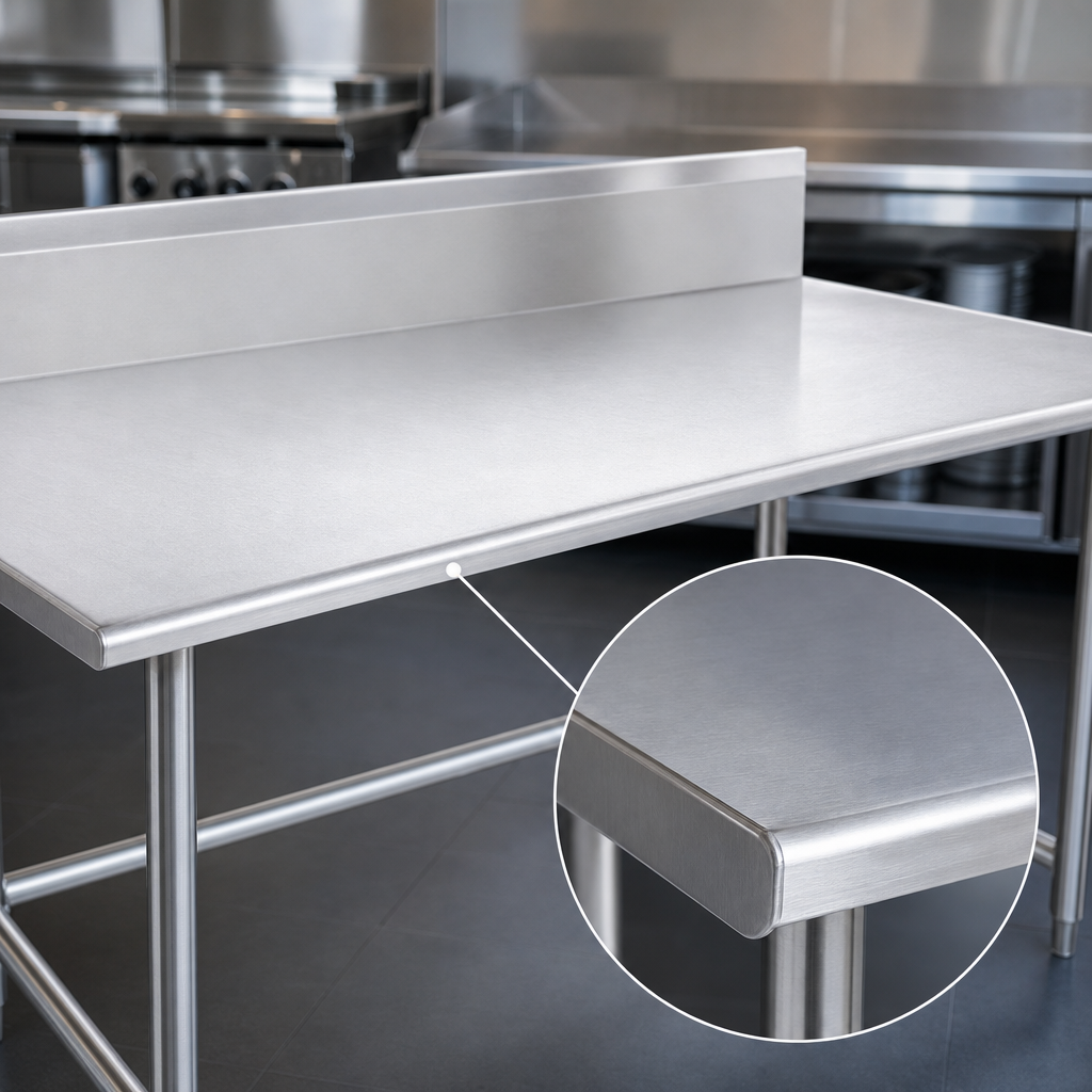 14-Gauge 304 Stainless Steel Top