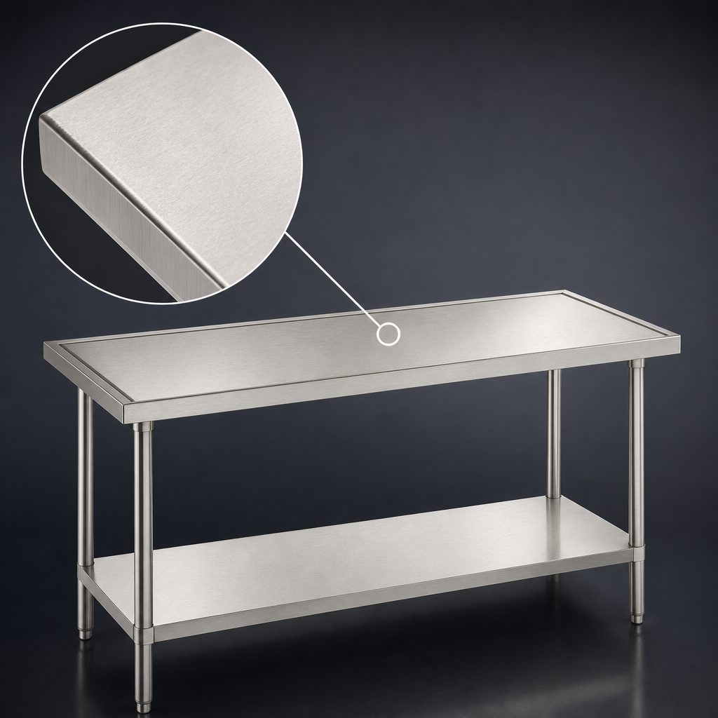 14-Gauge 304 Stainless Steel Top