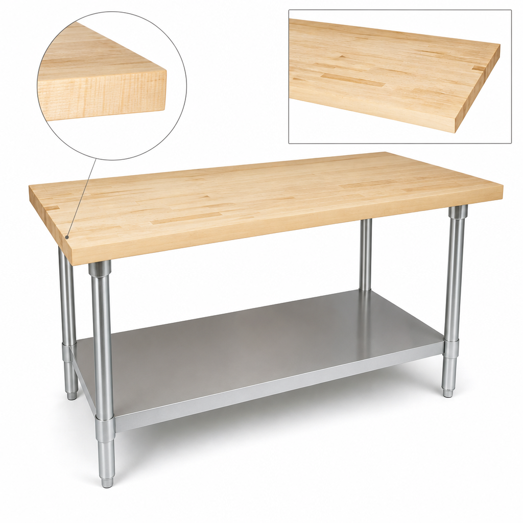 1-3/4 Inch Hard Maple Flat Top