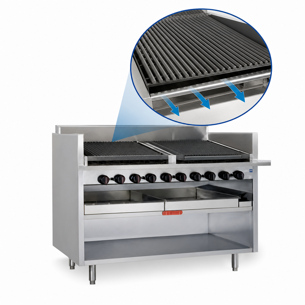 Free-Floating Round Rod Top Grate