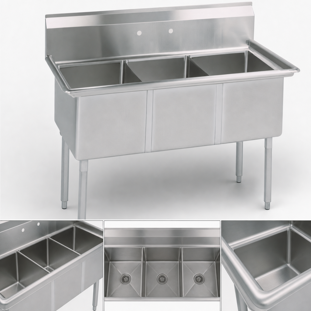 Three-Compartment Sink