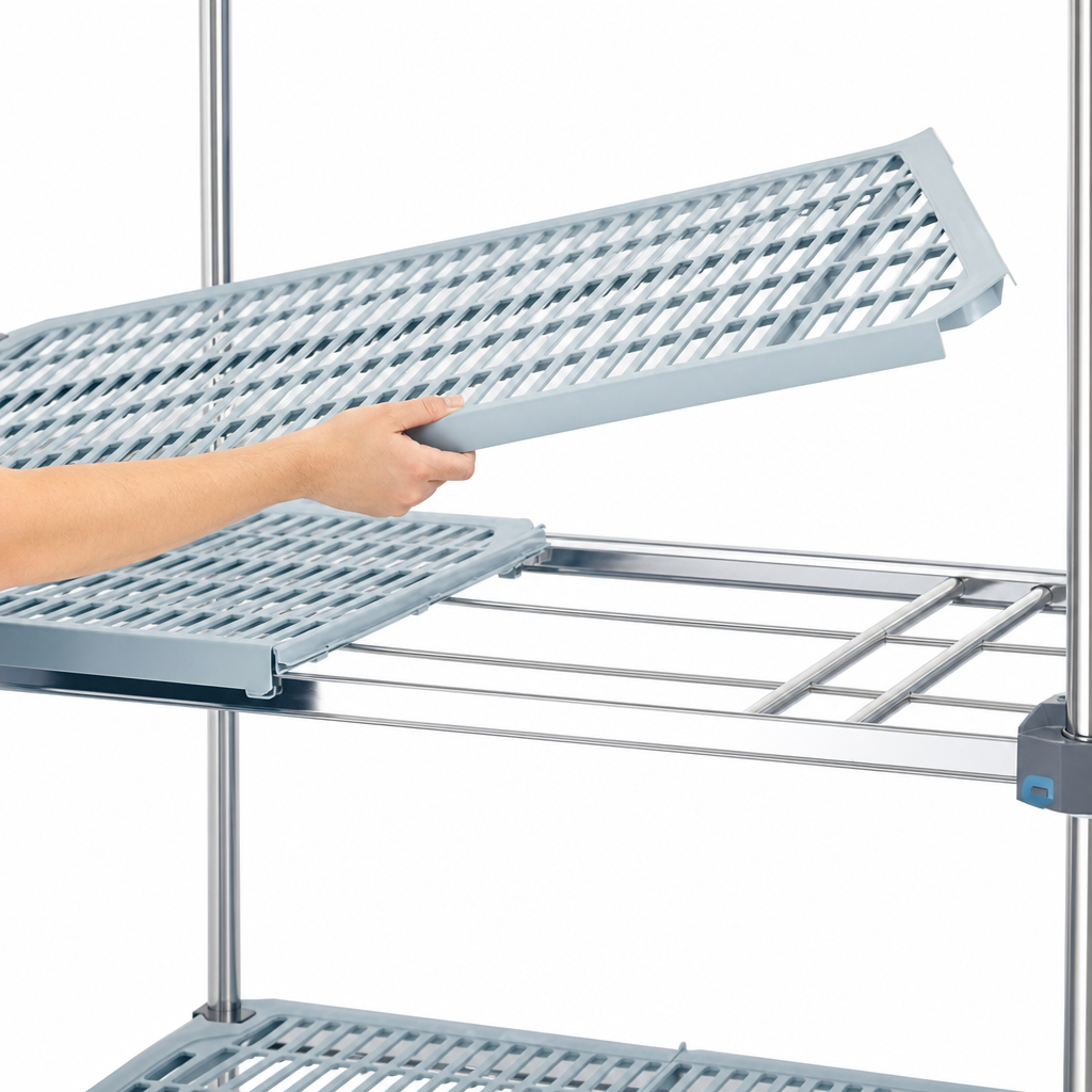 Removable Open Grid Polymer Shelf Mats