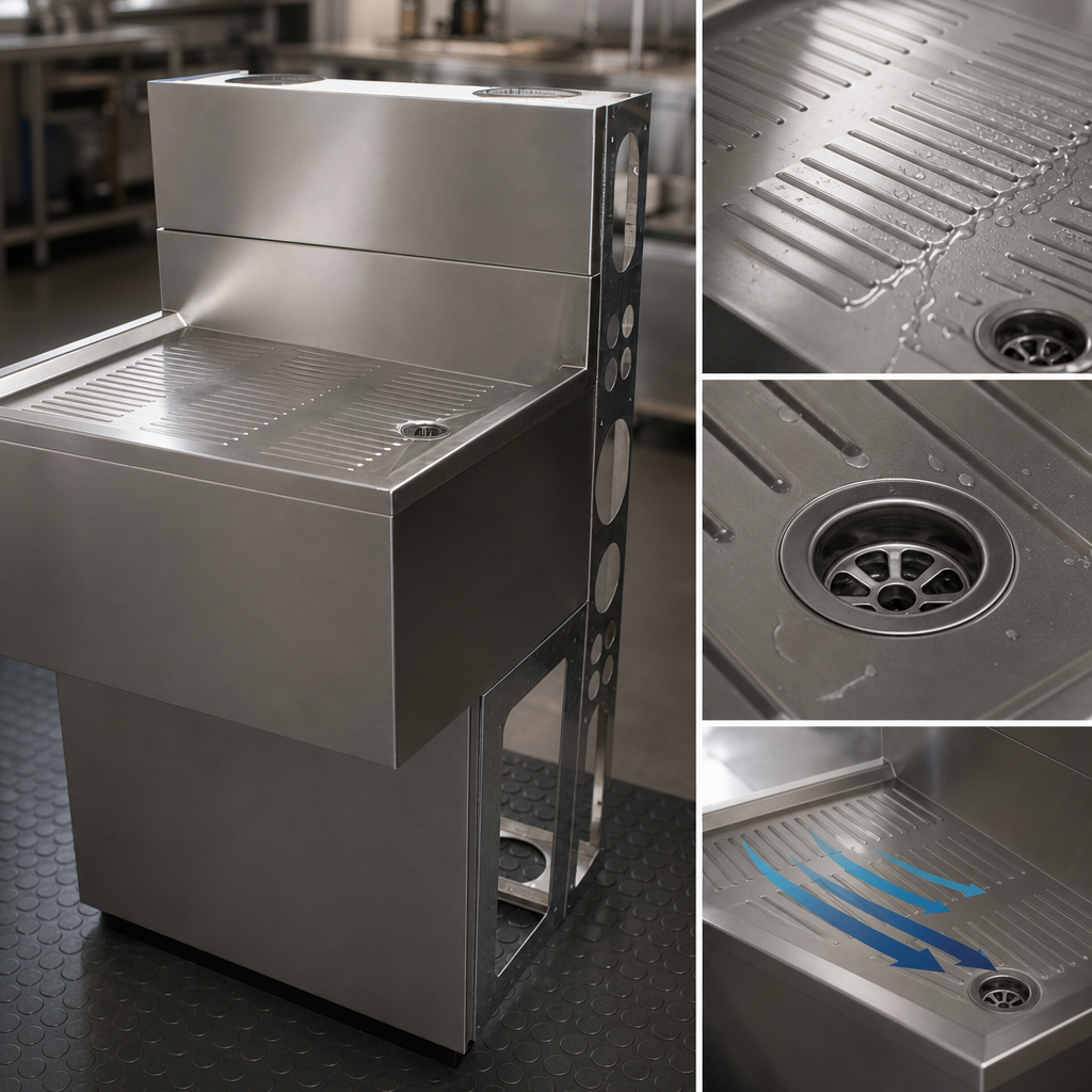 Stamped And Pitched Drainboard