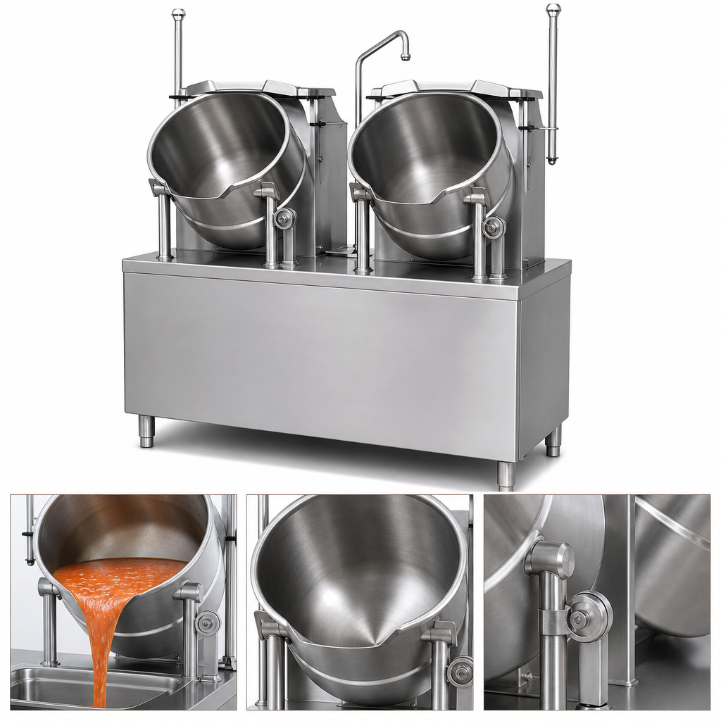 Two 10-Gallon Tilting Kettles