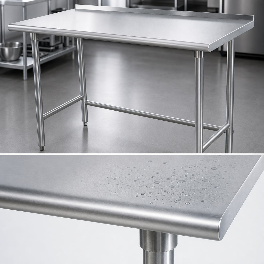 16-Gauge 304 Stainless Steel Top