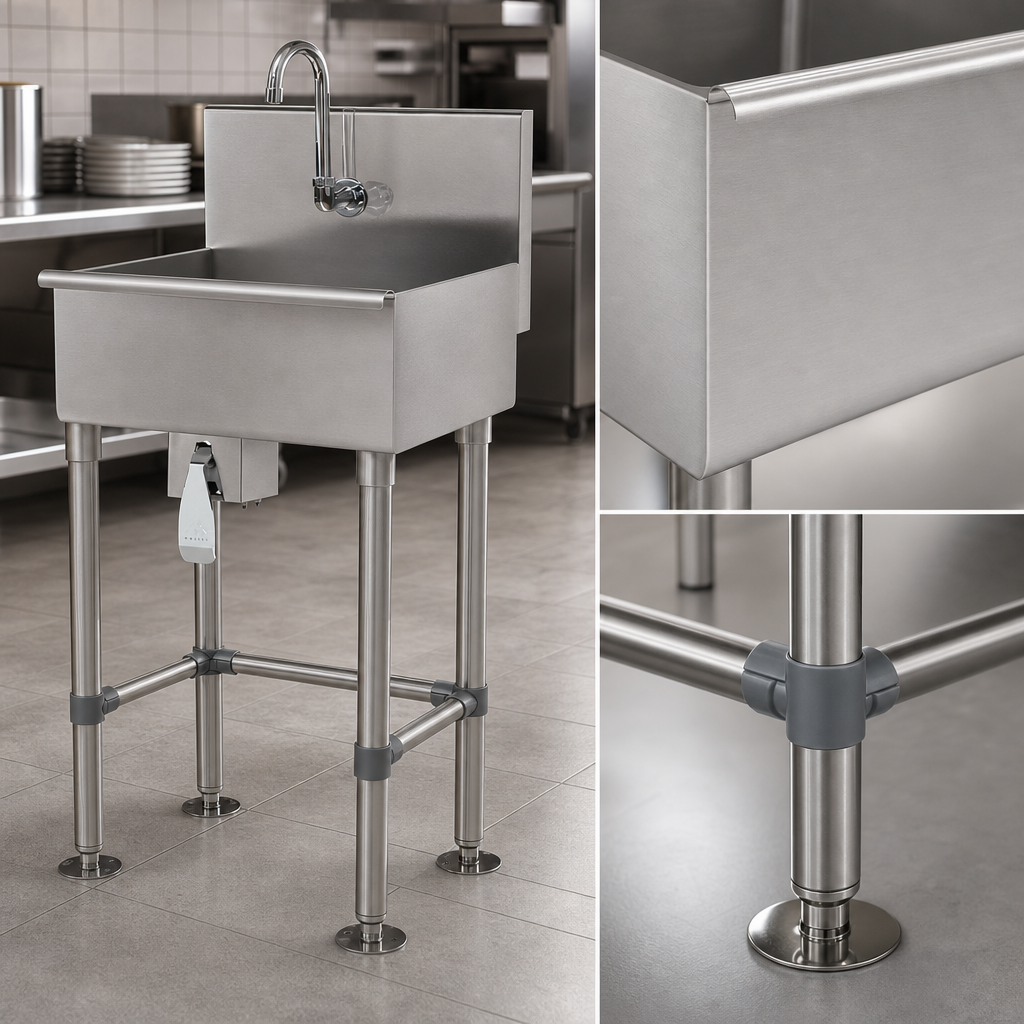 16-Gauge 304 Stainless Steel Construction