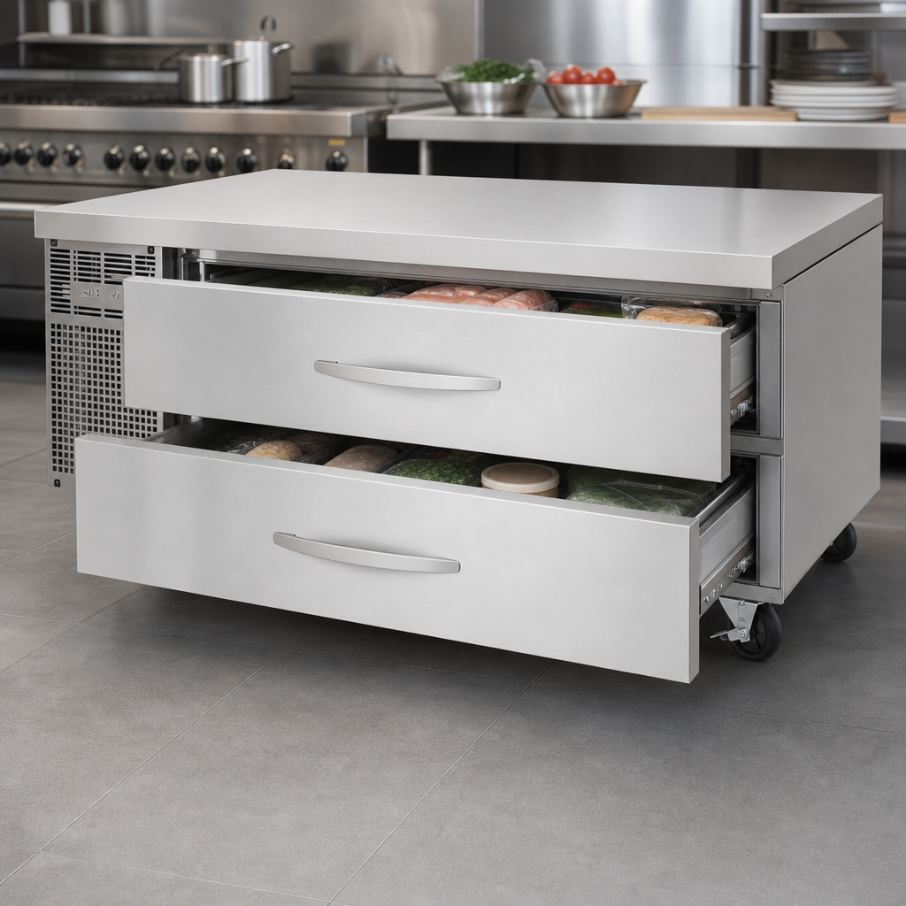 Two Stainless Steel Drawers
