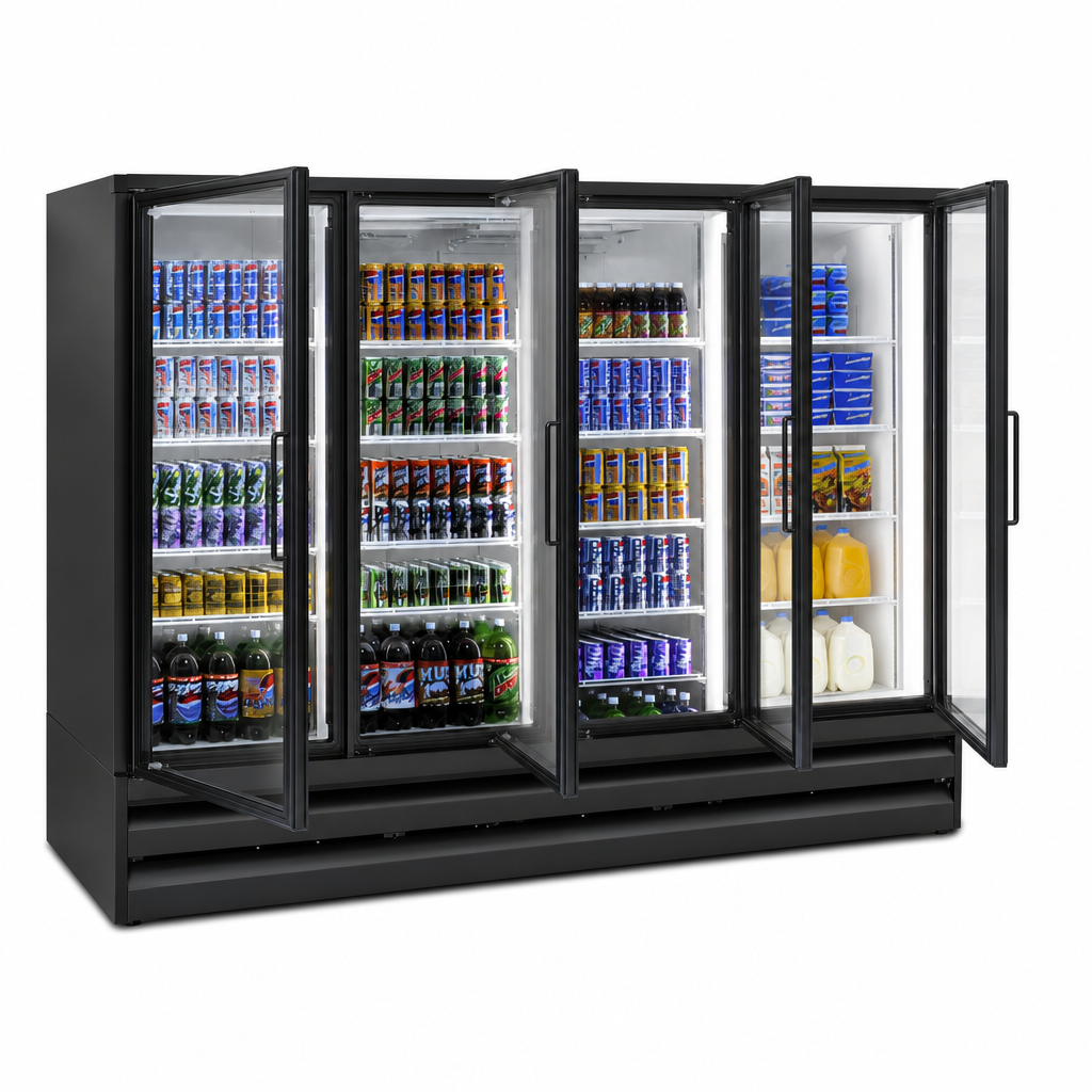 Four Hinged Glass Doors