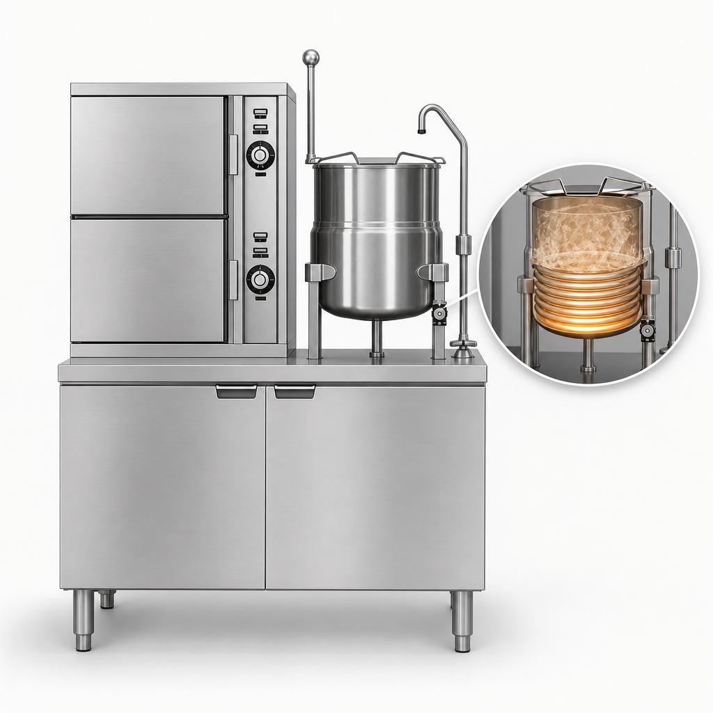 Integrated Steam Coil Kettle
