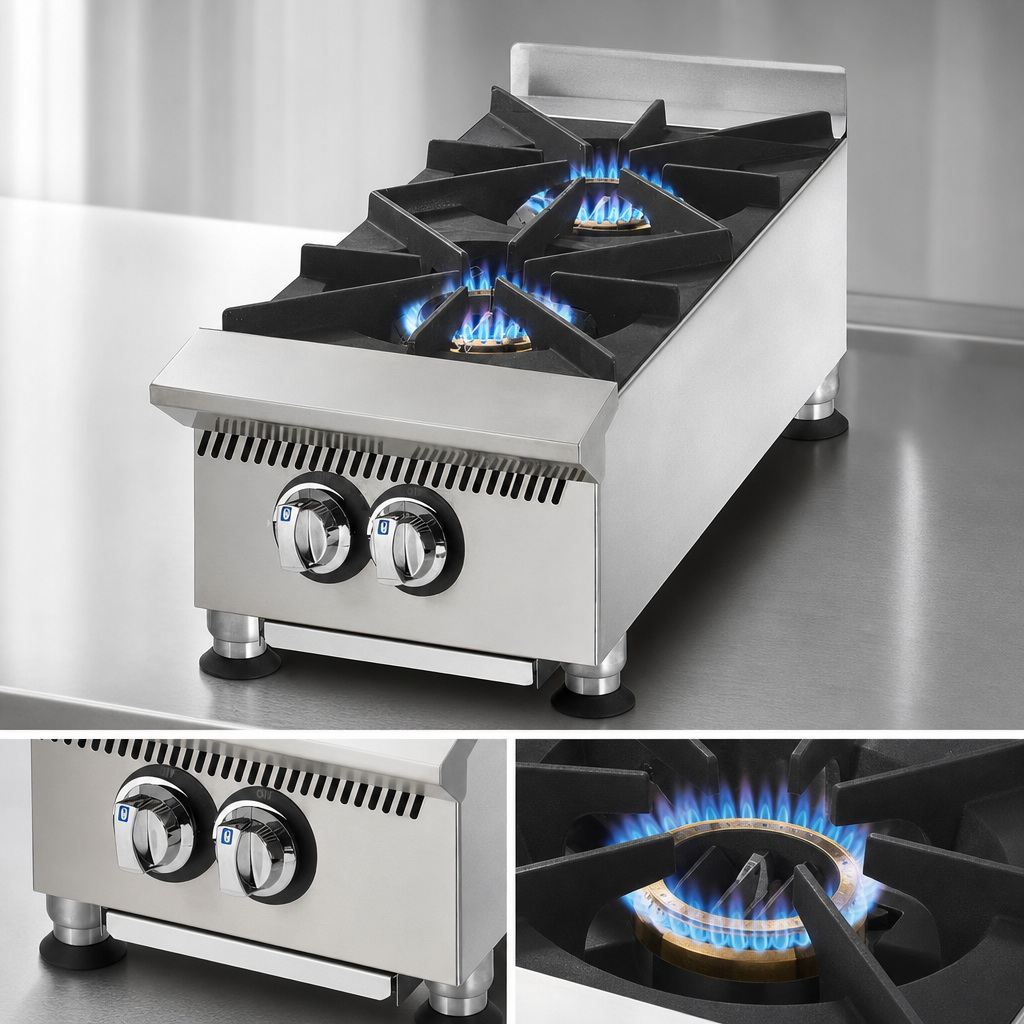 Two High-Output Cast Iron Burners