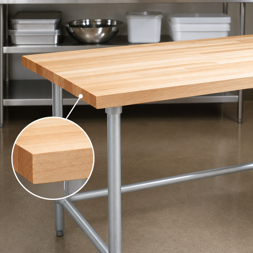 1-1/2 Inch Thick Maple Top