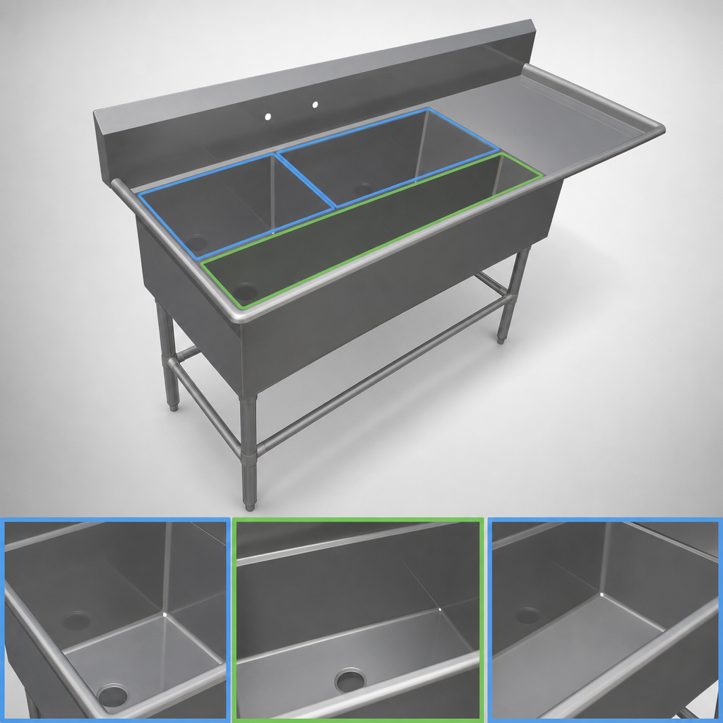 Three-Compartment Platter Layout