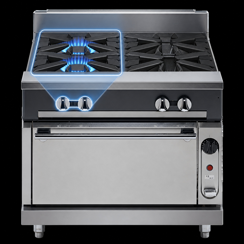 Two Open Burners