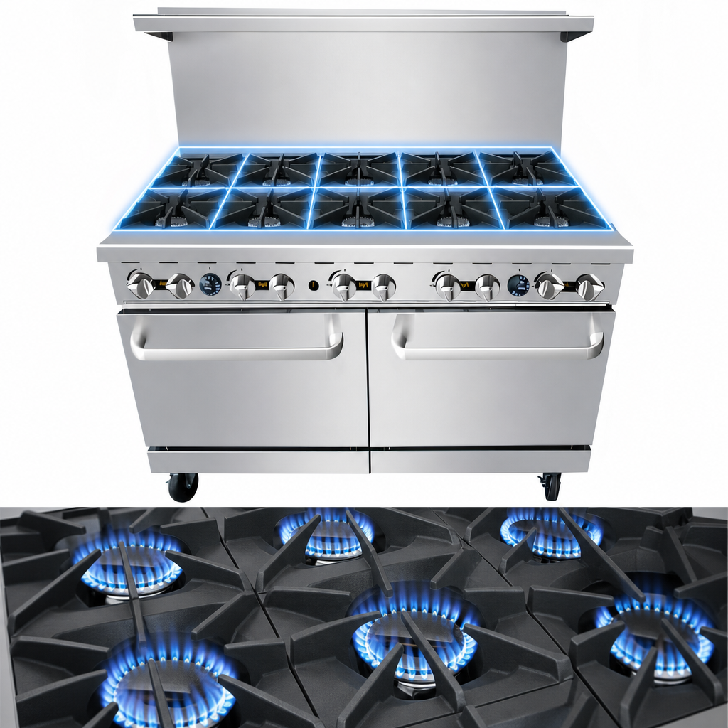 10 Open Burners