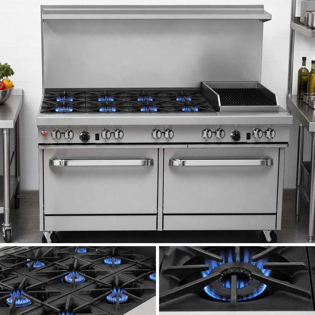 Six Non-Clog Burners