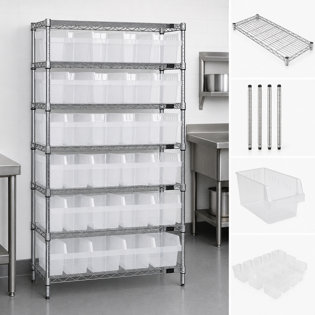 Complete Bin Shelving Kit