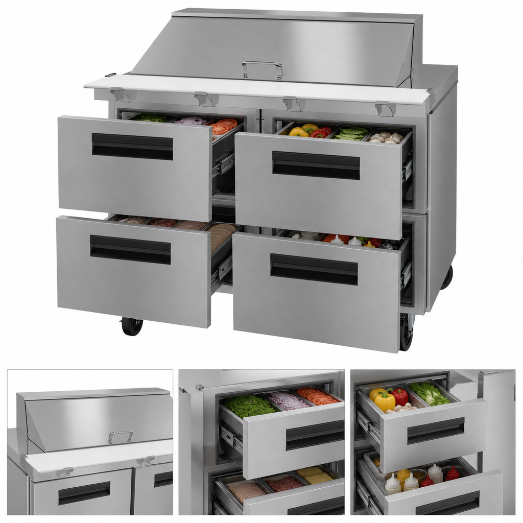 Four-Drawer Prep Layout