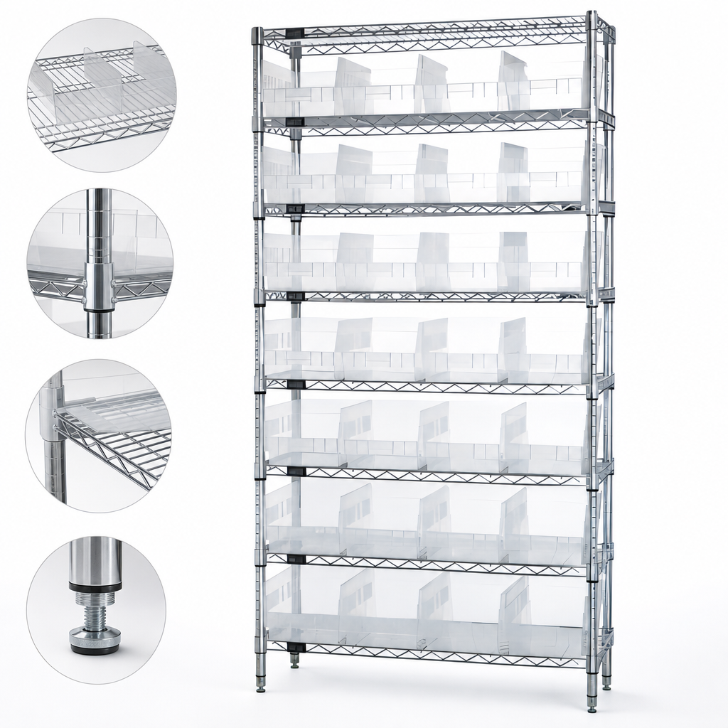 Nine Wire Shelves