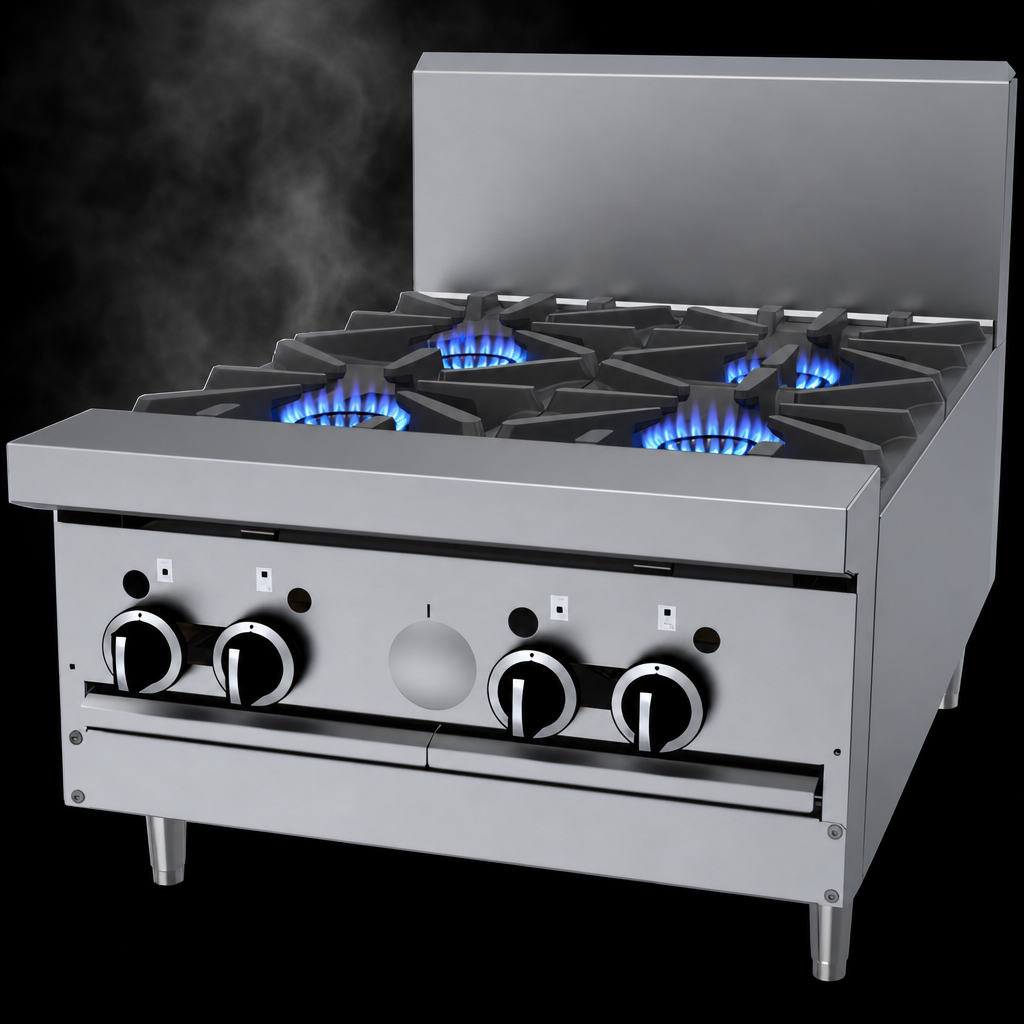 Four Open Burners