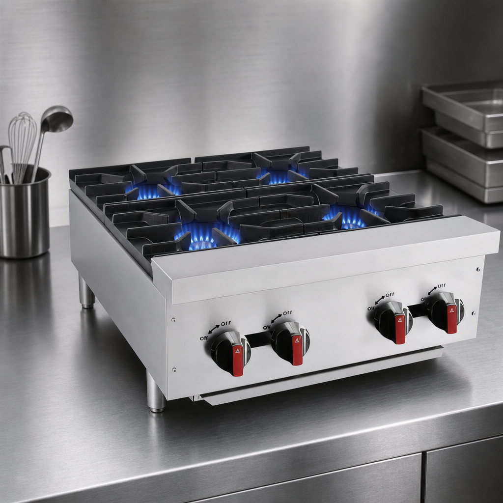 Four Cast Iron Double Burners