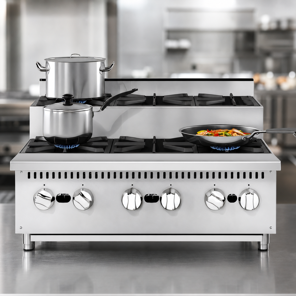 Six 26,000 BTU Burners