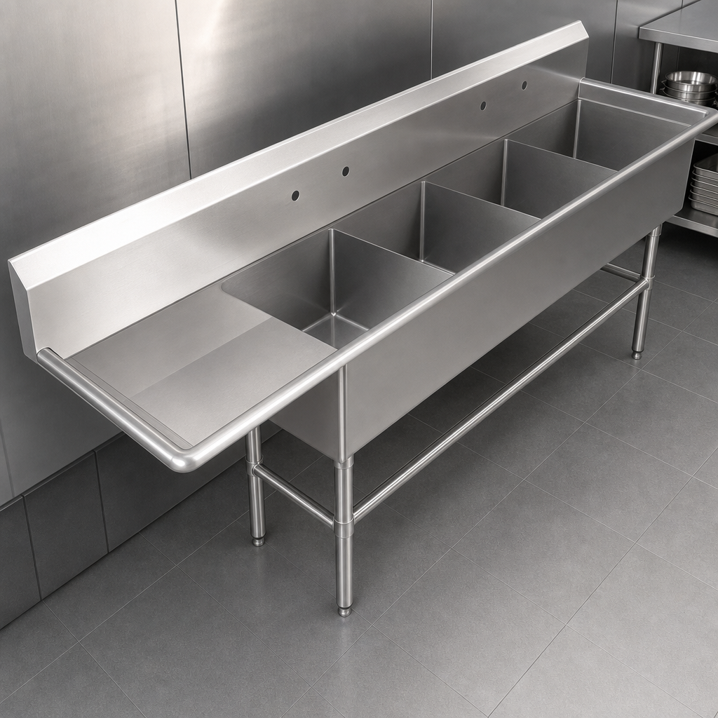 14-Gauge 300-Series Stainless Steel Construction
