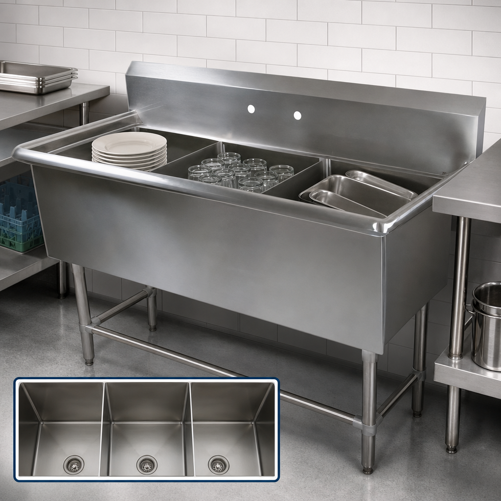Three-Compartment Basin