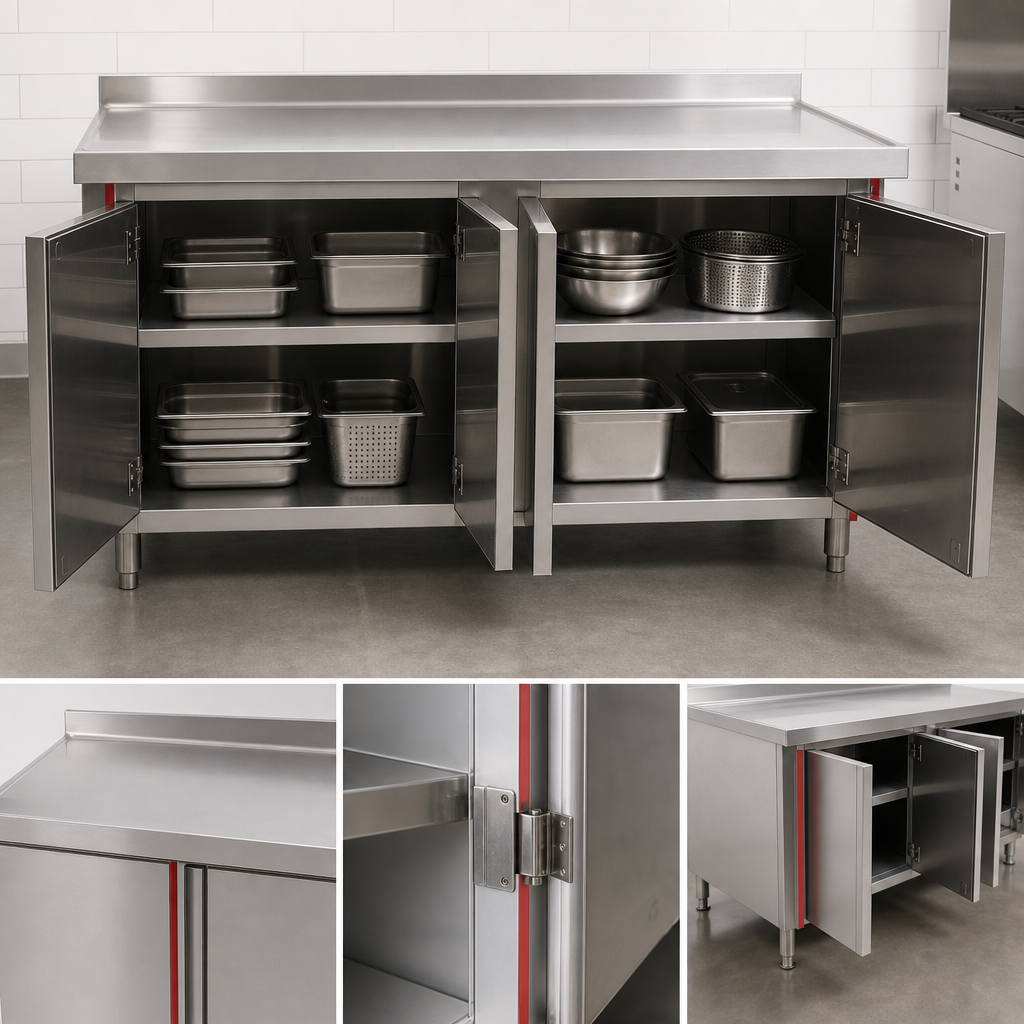 Cabinet Base with 4 Hinged Doors