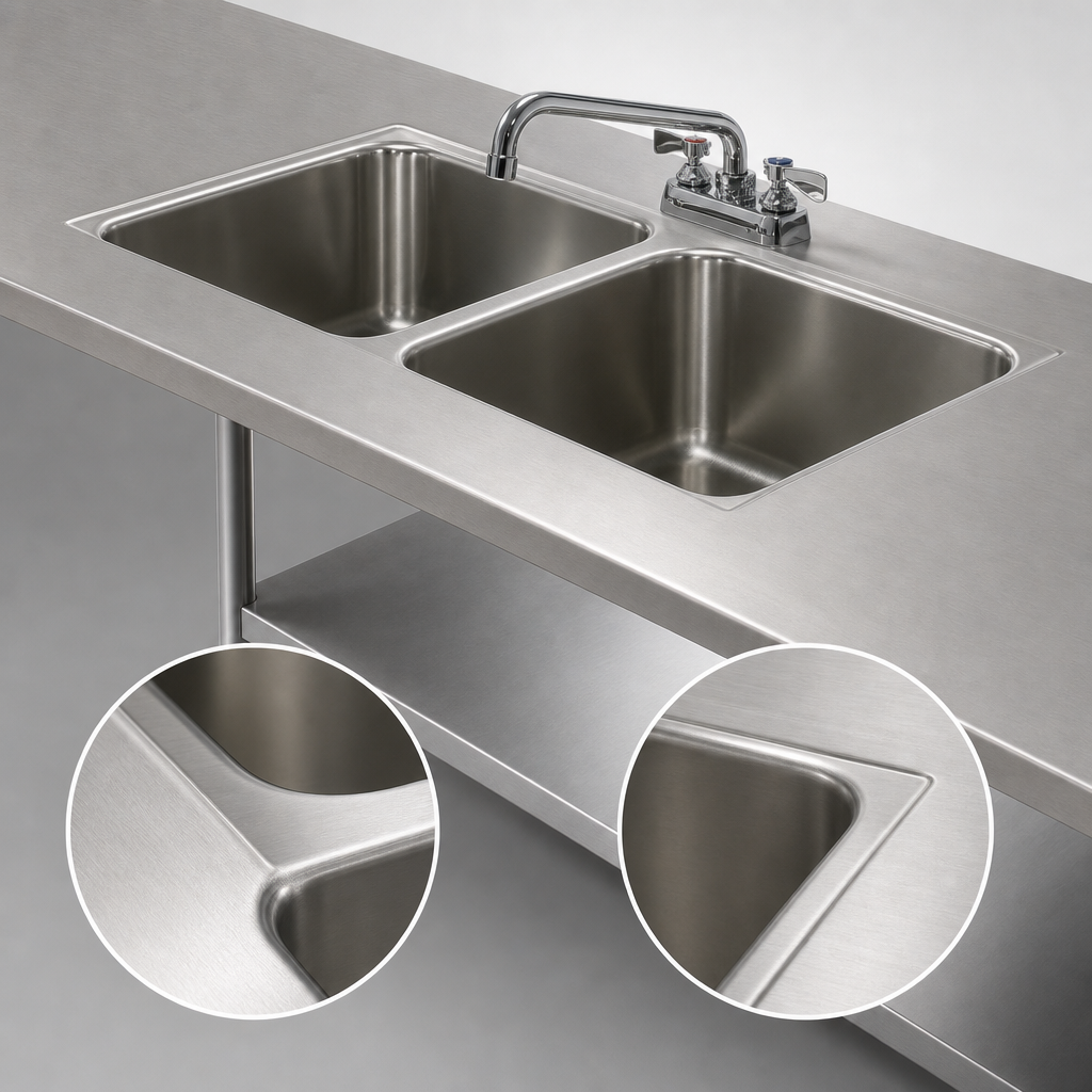 Welded Sink Into Table Top