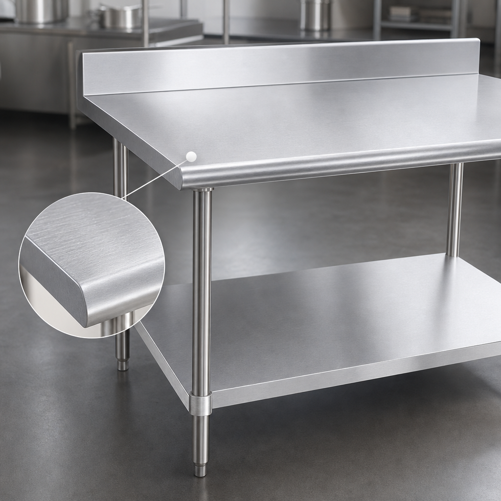 16-Gauge 304 Stainless Steel Top