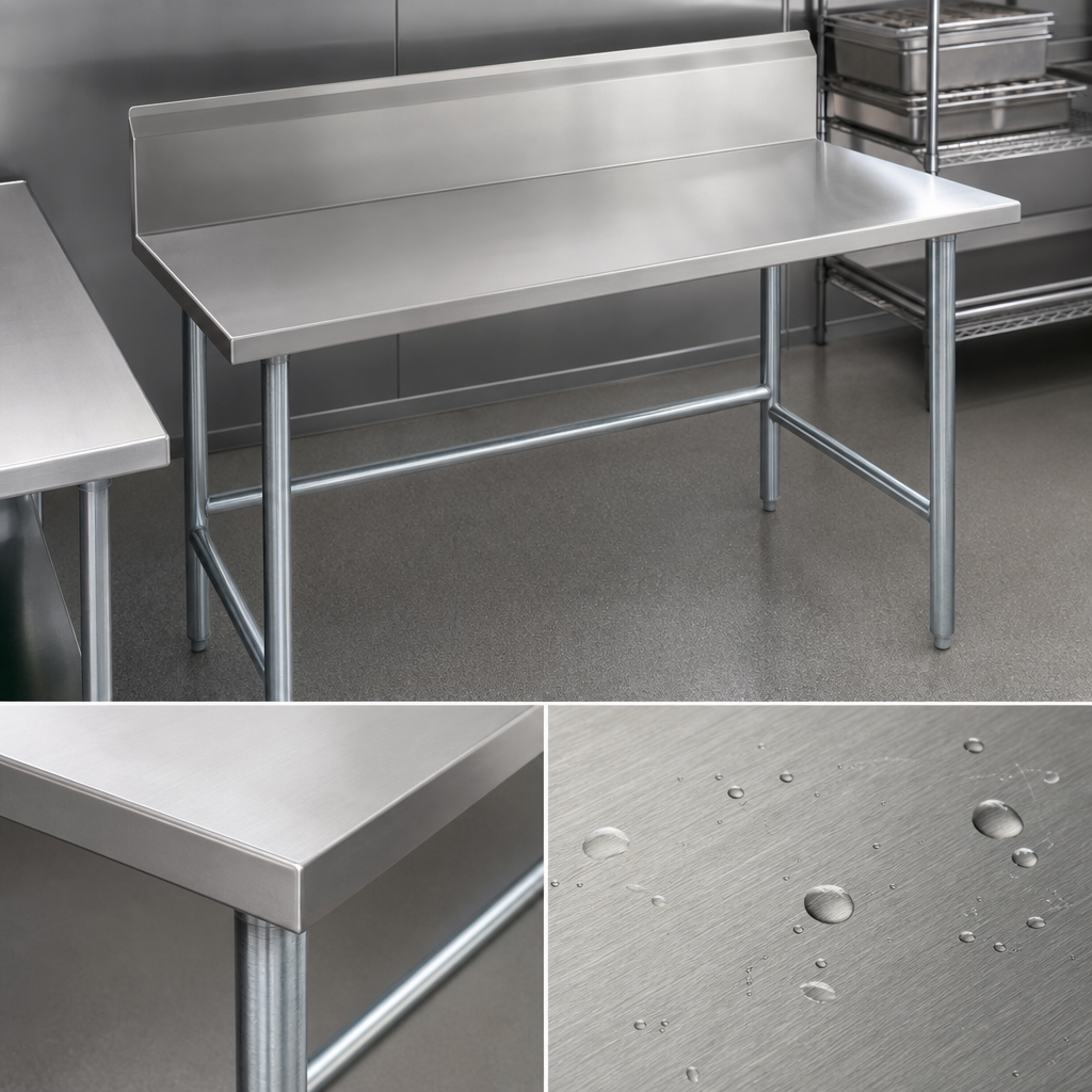 14-Gauge 304 Stainless Steel Top