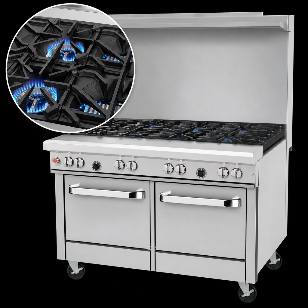Four-Burner Top with Wavy Grates