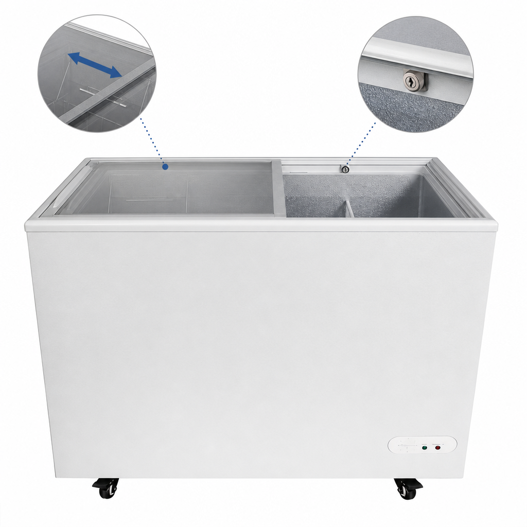 Sliding Tempered Glass Lids with Lock