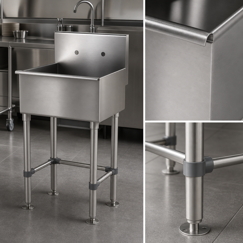 16-Gauge 304 Stainless Steel Construction