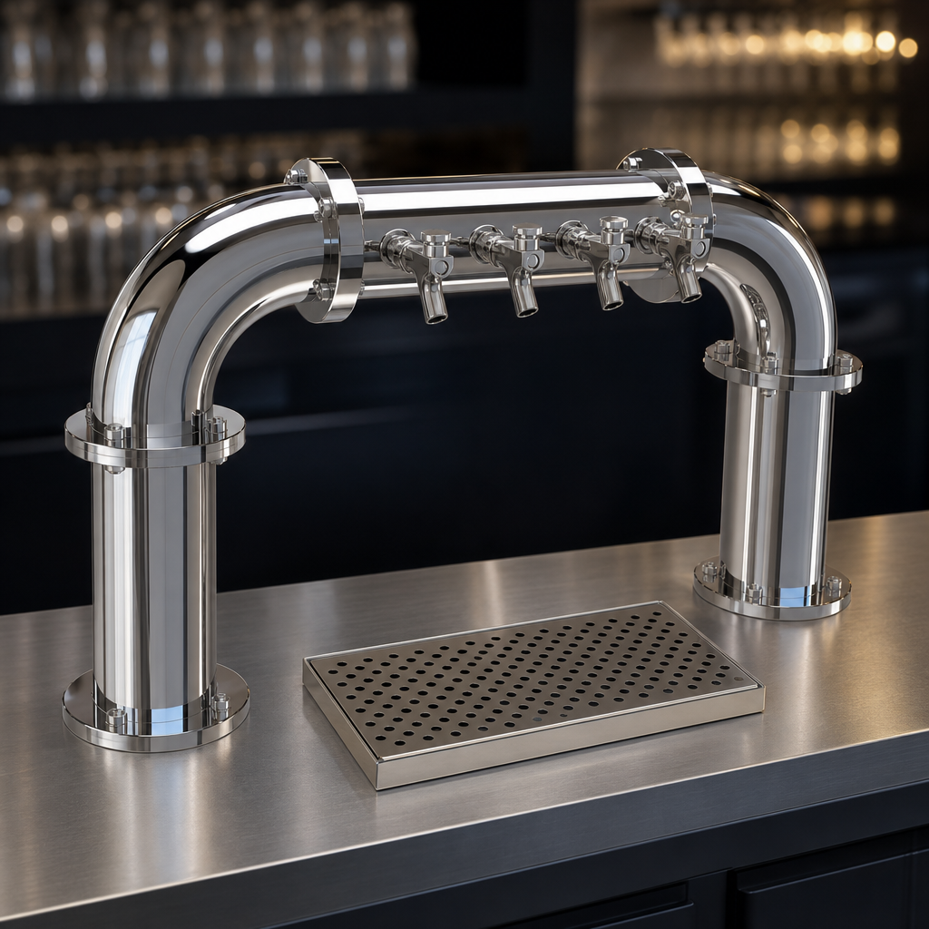 Four Stainless Steel Faucets