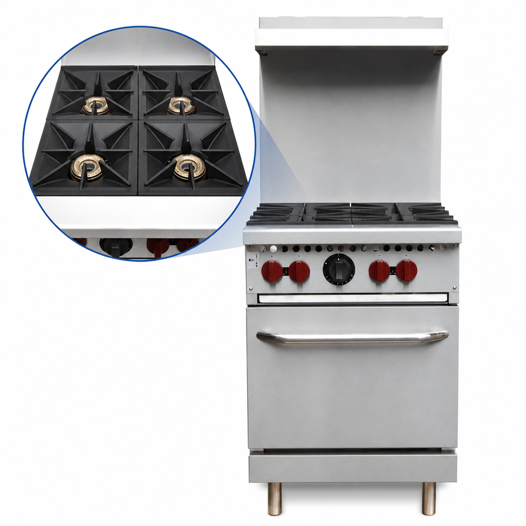 Four Open Burners