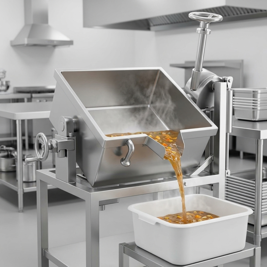 Effortlessly achieve precise pouring and ergonomic serving with the skillet's convenient 100 tilting pan.