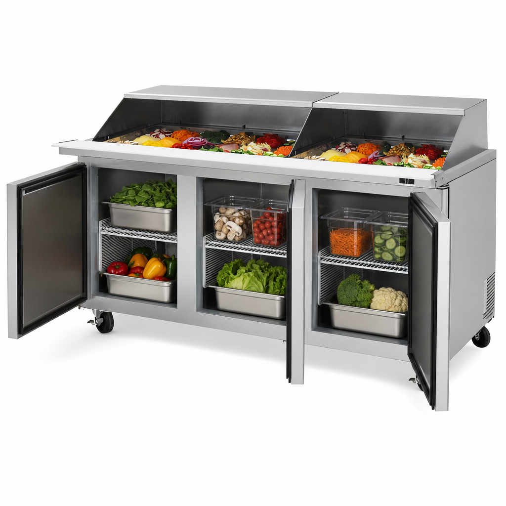 Three-Section Refrigerated Cabinet
